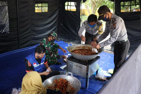 Gugus Tugas Penanganan Covid 19 Kabupaten Siak Dirikan Dapur Umum